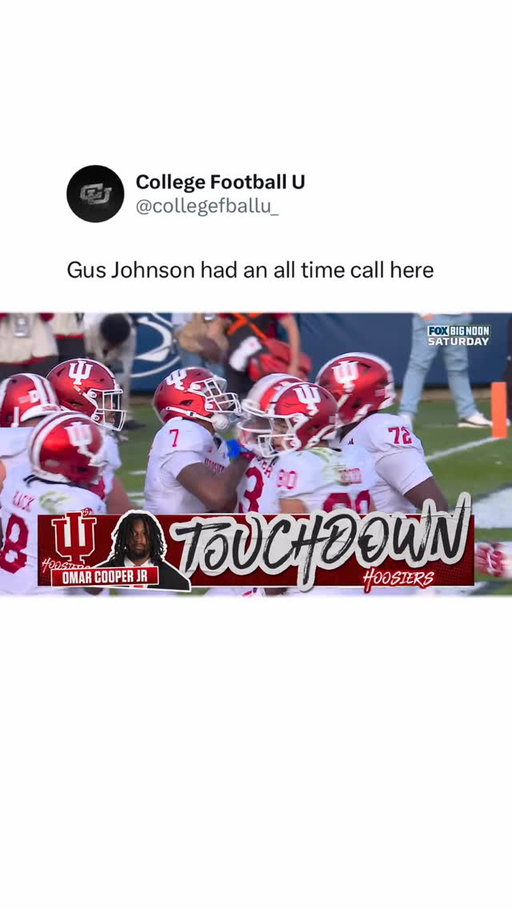 GUS JOHNSON GAVE THIS CALL EVERYTHING HE HAD 💀

Omar Cooper just had one of the best catches of the season with the game and undefeated season on the line.