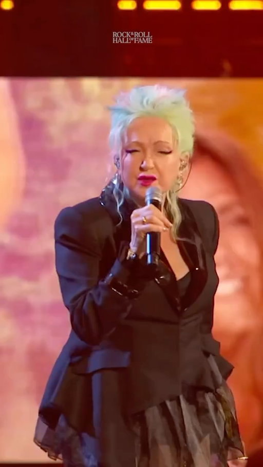 Girls just want to have fun! @cyndilauper is joined by @raye, @avrillavigne, and @saltnpepaofficial to celebrate her induction with this timeless anthem.

📺 The 2025 Rock & Roll of Fame Induction Ceremony is now streaming on @DisneyPlus.

#RockHall2025