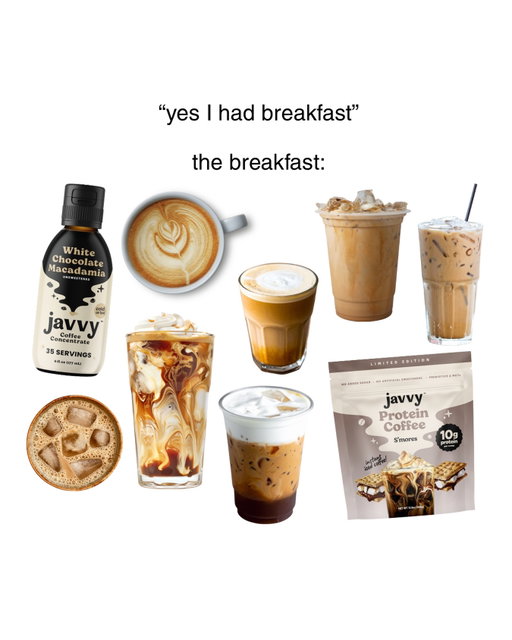 protein, caffeine, a lil sweet treat — what else would we need?? 😌