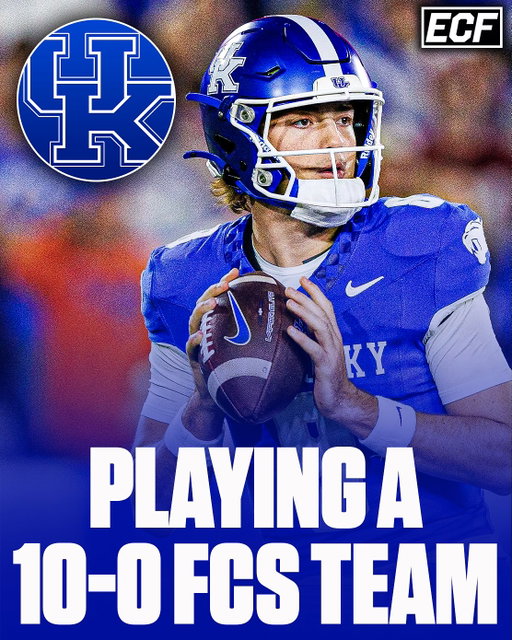 Kentucky is playing a 10-0 FCS team next weekend 👀

I don’t think Kentucky did this “Scheduling an FCS team in November” thing right 😭 

Thoughts? ⬇️