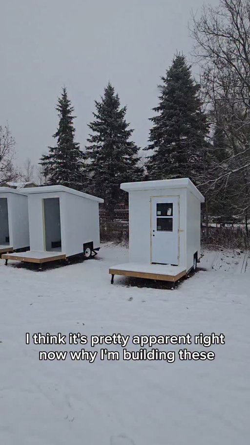 Winter is here. #helpthehomeless #tinyhouse