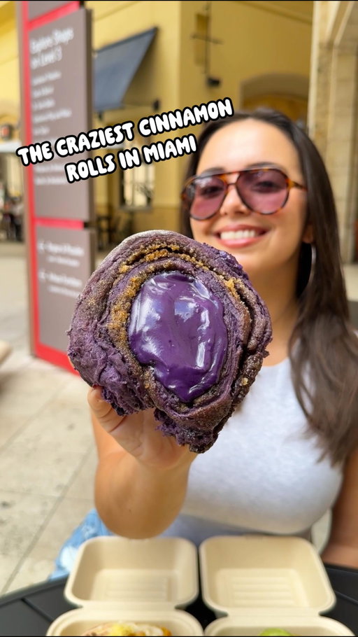 Roll and Dough @therollanddough has some of the craziest cinnamon rolls in Miami 🤤! Julie & Jovan are hand-making these rolls at home and coming up with the most unique flavors. I discovered them on TikTok and knew I had to stop by and try them for myself. I ended up trying all six flavors, and honestly, every single one was amazing in its own way! Here’s their lineup:
•🤎 Traditional Cinnamon Roll
•🍫 Chocolate Brownie Cinnamon Roll
•🍵 Matcha Cinnamon Roll
•💜 Ube Cinnamon Roll
•🌽 Cornbread Cinnamon Roll
•🍎 Apple pie Cinnamon Roll

📍 Every Sunday from 10am until 6pm (or sell out) at Shops at Merrick Park Farmers Market 358 San Lorenzo Ave, Coral Gables, FL 33146
💡 You can also place your order online 

#iviethefoodie #miamifoodie #cinnamonrollmiami #rollanddough #miamifarmersmarket #floridafoodie #miamifoodblogger