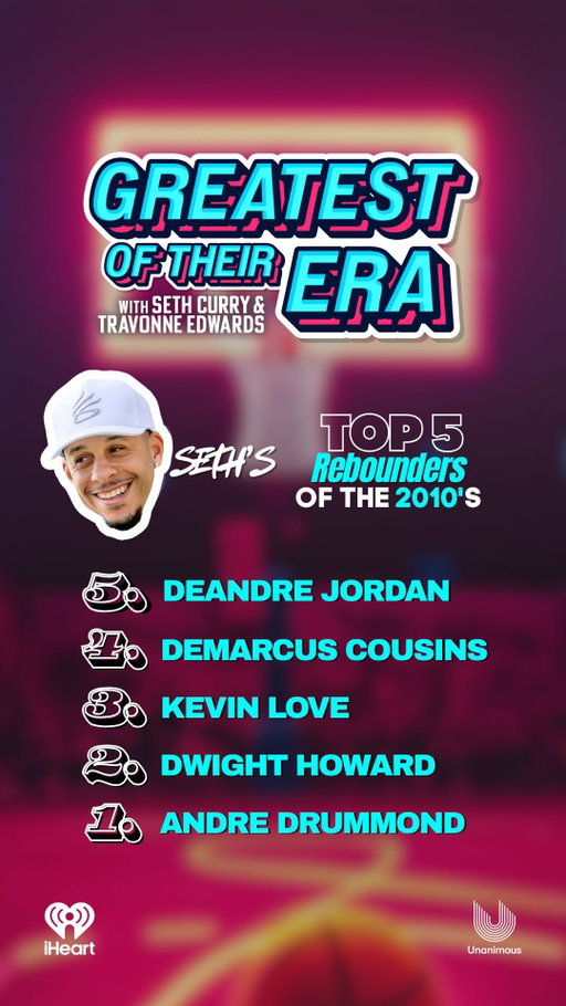 Seth’s Top 5 rebounders of the 2010s 👇🏽
Agree or disagree?
 
#GOTEtalk #SethCurry
