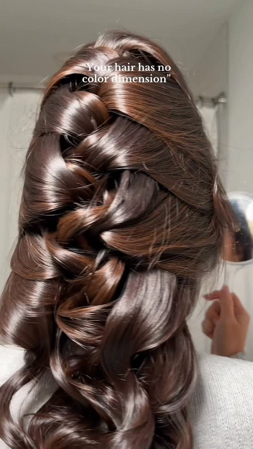 I thought that too at first but….👀 #hair #hairinspiration #hairinspo #hairofinstagram #hairvideo #haircolor #naturalhaircolor #brownhair