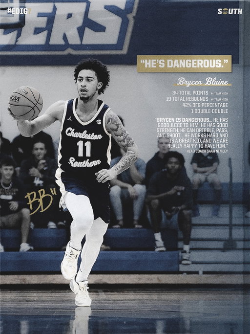A bonafide bucket 🪣

Through the first two games of the season, 𝑩𝑹𝒀𝑪𝑬𝑵 𝑩𝑳𝑨𝑰𝑵𝑬 leads the Bucs in both points and rebounds. The 6’5” guard scored 22 points in the season opener at Virginia Tech, and followed that up with a double-double performance in his Buc Dome debut.

34 Total Points
19 Total Rebounds
42.1% 3FG Pct.

#EDIG7 | @brycenblaine1