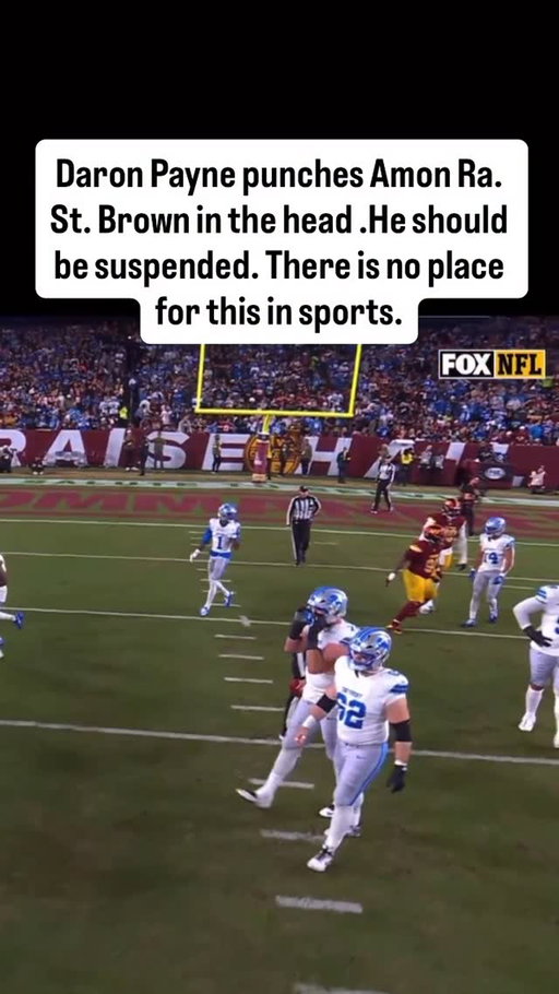 Makes zero sense to punch a guy  with a helmet on. But as a leader of Washington’s defense, Daron Payne should know better than to throw a punch on the field. He should be suspended. There is no place for this in sports.

#NFL #Washington #Football #explorepage #reels #outtapocket #rg3