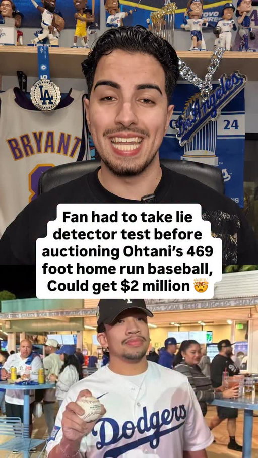 The fan that got Shohei Ohtani’s home run from NLCS Game 4 that traveled 469 feet and out of Dodger Stadium was eating nachos when it happened and had to take a lie detector test in order to auction it 🤣

He’s projected to get up to $2 million for it now!

Shot by Noel Sanchez, @noisebynoel 🫡

#losangeles #dodgers #mlb #dodgerstadium #trendingreels #shoheiohtani #wild