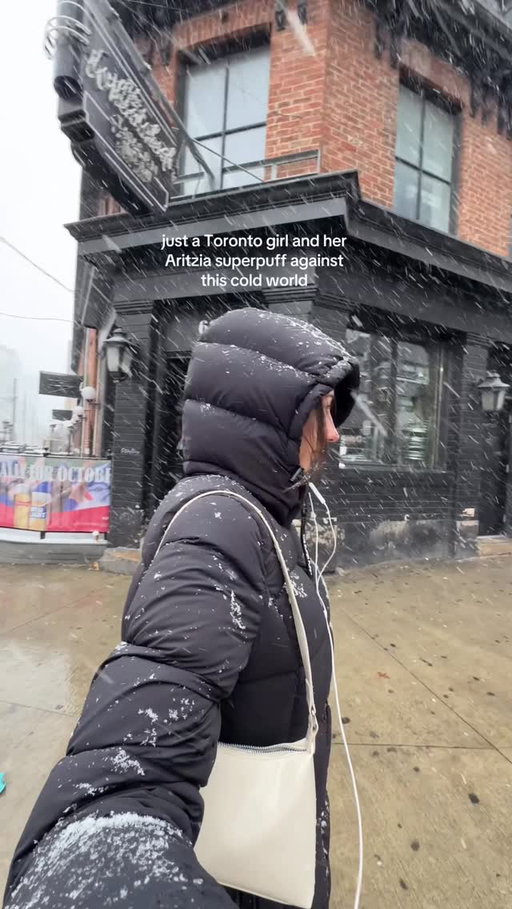girls get the long superpuff & maybe book a trip too xoxo 
.
.
.
#toronto #snow #snowfall #explorepage #explore #superpuff #aritzia #aritziasuperpuff