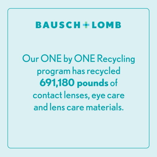 This Saturday, November 15 is #AmericaRecyclesDay – a day dedicated to promoting recycling across the U.S. and encouraging people to take action for a more sustainable future.

For years, eye care professionals, patients and consumers have helped us keep millions of used contact lenses, eye care and lens care materials out of landfills and waterways through our ONE by ONE Recycling Program, created in collaboration with @terracycle. To date, we’ve collected more than 114 million units of materials – and we’re just getting started.

Let’s keep the momentum going! Learn how you can participate at www.bauschrecycles.com or check the link in bio. 

#Sustainability #Impact