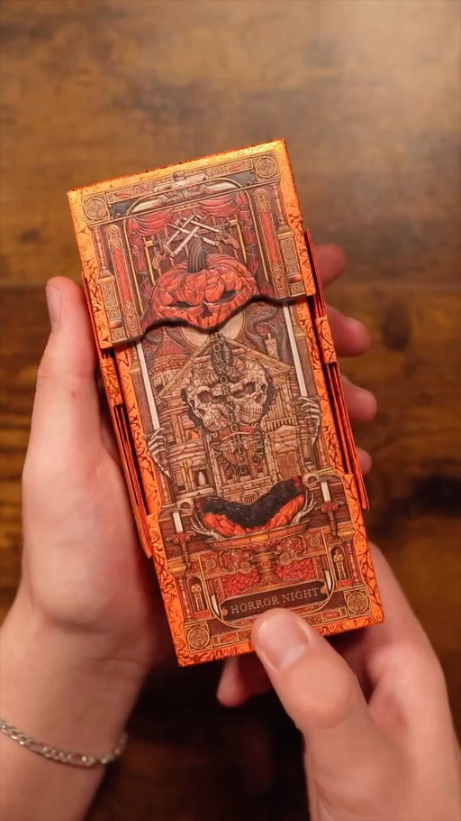 Unboxing the Night of Horror Orange Edition Playing Cards 😮
•
Cards by: @arkplayingcard 
•
#card #cards #playingcards #playingcard #shuffle #shuffles #shuffling #cardistry #cardshuffle #asmr #satisfying #unbox #unboxing #igreels #reel #reels