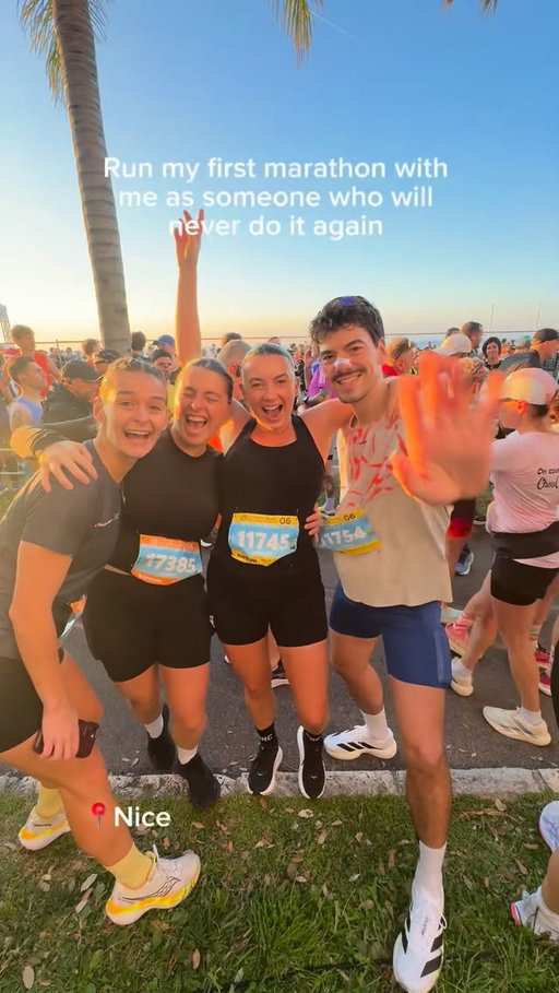 So many emotions I didn’t know I had but happy as anything today @marathonnicecannes made possible by my @runna plan!! 

@stphnmaycock @jessdegaris @_curly.c @katiechandlerrrr