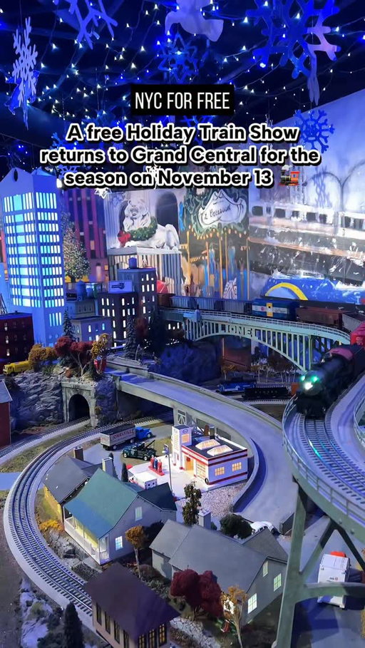 A free Holiday Train Show returns to Grand Central for the season on November 13 🚂

The New York Transit Museum (@nytransitmuseum)’s Holiday Train Show is celebrating 21 years of operation!

Check out model trains & vintage sets traveling through NY landmarks

This show is free & open to all November 13 - February 2026

Do you plan to check it out this year?

📍 New York Transit Museum Gallery & Store (Shuttle Passage) in @grandcentralnyc

#nycforfree #newyorktransitmuseum #holidaytrainshow #grandcentral #nycholidays #holidaysinnyc #newyorkcity