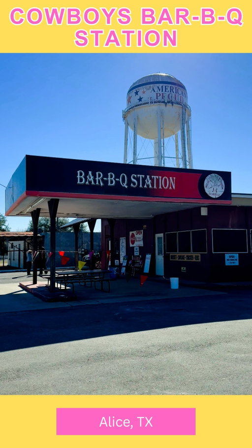 Went to Cowboys BBQ in Alice, TX — a small-town BBQ spot inside an old gas station serving big flavor and that true Texas smoke. Add this local gem to your BBQ road trip list if you love discovering hidden small-town eats!

Cowboys Bar -B-Q Station
📍601 S Cameron, Alice, TX 78332
 #bbq #CowboysBBQ #SmallTownBBQ #alicetexas #corpuschristitx #TexasFood #HiddenGemEats #TexasEats #FoodieAdventure #TexasBBQ #BBQLovers #SmokedMeat #FoodieLife #FoodVibes #FoodFinds #FoodieGram #InstaBBQ #BBQTime #SupportLocal #EatLocalTexas #BBQJoint #RoadTripEats #TexasFoodie