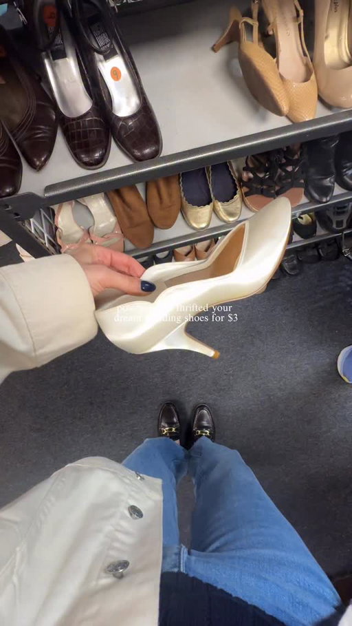 When i tell you they fit like they were
MADE for me ?! #vintagefashion #thriftfinds #somethingold #bridetobe #2026bride #weddingshoes #vintageshoes #bridalera #thrifting