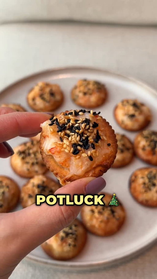 You NEED to try this for your next holiday potluck 👀🦐

I turned the classic Hong Kong Shrimp Toast I grew up eating into bite-sized crispy perfection using RITZ Crackers - and it’s honestly next level 🔥

Just spread the shrimp paste, roll in sesame seeds, and air fry till golden and crunchy 🤤 Perfect for holiday potlucks or when you wanna impress your fam with something different this holiday season 🎄🎁

⬇️ RITZ Crackers HK Shrimp Toast Recipe ⬇️

Ingredients:

Approx 18 RITZ Crackers 
15 - 25 pcs large frozen shrimp, thawed
½ tbsp cornstarch
 pinch of salt
1 tsp white pepper
1 tbsp sesame oil
¼ cup sesame seeds 
3 tbsp Japanese mayo
1 ½ tbsp sriracha
2 tbsp neutral oil (optional)

Instructions:

1. Chop shrimp finely until it becomes mushy and sticky. Add to a bowl along with salt, white pepper, sesame oil, & cornstarch.
2. Spread shrimp paste on one side of each RITZ cracker.
3. Sprinkle a generous amount of sesame seeds on top.
4. Optional: brush/spray a bit of oil on top before putting it in the air fryer.
5. Air fry for 4-6 minutes at 375F or until golden brown.
6. Mix mayo and sriracha together. Dip shrimp toast cracker in spicy mayo to make it tastier!
ENJOY! 🙌

@ritzcrackerscanada #ad #ShrimpToast #AirFryerRecipes #AsianFoodInspo #HolidayAppetizer #EatingWithKirby #RITZCanada