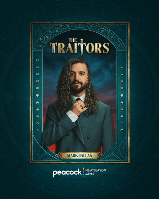 Mark Ballas ⚔️

A new season of #TheTraitorsUS arrives January 8 only on Peacock.