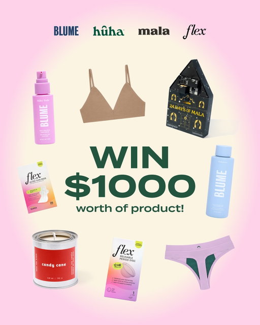 (CLOSED)✨ WINTER WELLNESS GIVEAWAY ✨⁠
⁠
We’re turning up the cozy this season! We’ve teamed up with some of our favorite brands to bring you the ultimate Winter Wellness Bundle (valued at $1000).⁠
⁠
From self-care essentials to cozy comfort, this bundle has everything you need to unwind, reset, and feel your absolute best all winter long.⁠
⁠
Because you deserve to feel good…inside and out. ⁠
⁠
Win: ⁠
🌟 $250 worth of skincare from @blume⁠
⁠🕯️ 3 x full-sized candles + an advent calendar from @malathebrand 
🩸$250 e-gift card for @flex ⁠
⁠🍑 A custom Huha package of undies, bras & mineral wear
⁠
⁠
How to Enter: ⁠ ⁠
📱 Follow @blume, @malathebrand, @flex ⁠+ @wearhuha 
💖 Enter the giveaway at the link in our bio⁠—it takes seconds!⁠
🫶 Like this post + tag a friend who could use some self-care (each tag is an extra entry)⁠
👋 Bonus entries for sharing this to stories—be sure to tag us!⁠
⁠
⁠
Giveaway closes November 14 at 11:59 PM PST. Winner will be contacted directly via DM by @wearhuha - beware of fake accounts!⁠ Open to residents of the U.S. and Canada, 18+. No purchase necessary. This giveaway is not affiliated with Instagram.⁠
⁠
Good luck!⁠
⁠
 *Gift package values vary by currency.