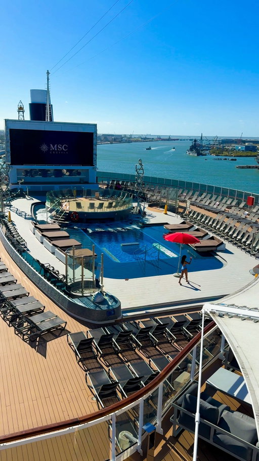 Bienvenidos a lujo y sabor on the sea 🌊✨ 

The breathtaking MSC Seascape just docked in her new home, Galveston, and she’s bringing European style con sazón Latina — because we like to do luxury with a lot of flavor and a hint of spice😎🛳️🌊 @msccruises.us
#MSCCruisesPartner #MSCSeascape #LujoySabor #CruisingTexanStyle #LetsHolidayTexas