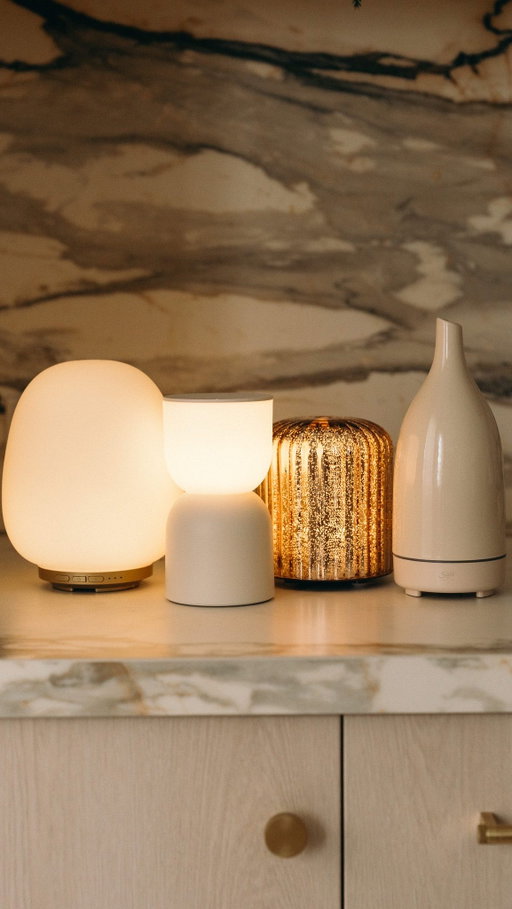 The best of the season. Tell us which one you’ve got your eye on 👇

1. Aroma Luma 🌙 An ultrasonic diffuser inspired by the light of the moon.
2. Aroma Aurora 💫 A waterless diffuser that brings a soft glow to your space.
3. Aroma Lustre ✨ An ultrasonic diffuser with a premium bronze finish and mercury glass sparkle.
4. Aroma Om Pearl 🤍 A best-selling ultrasonic diffuser in a limited edition pearl finish.