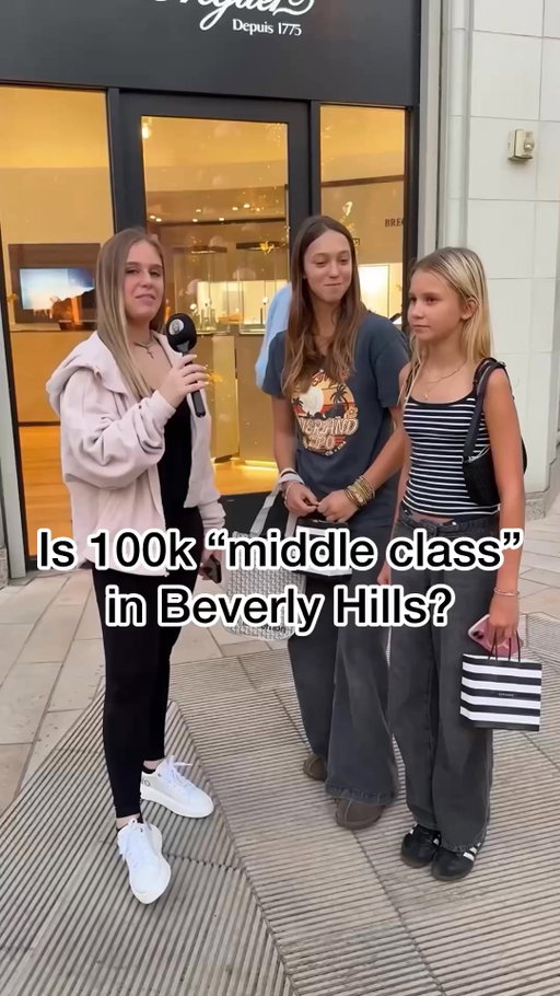 Is 100k “middle class” in beverly hills? #beverlyhills #streetinterview #genz #money