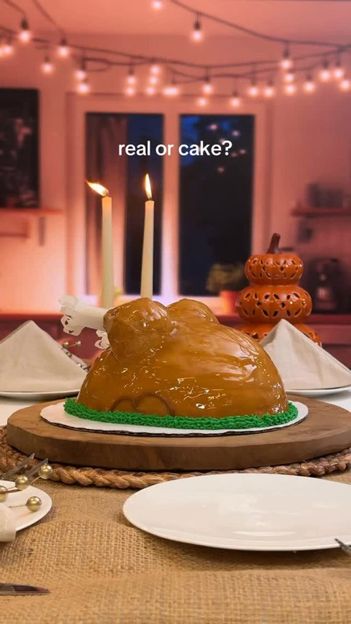 ending the dry turkey era with this one 🤭 order your flavor-filled Turkey Cake today!