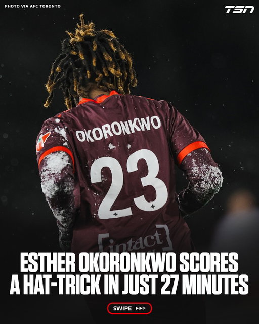 Esther Okoronkwo DOMINATES Montreal in the first half scoring a hat-trick in just 27 minutes 😳💪 #NSL