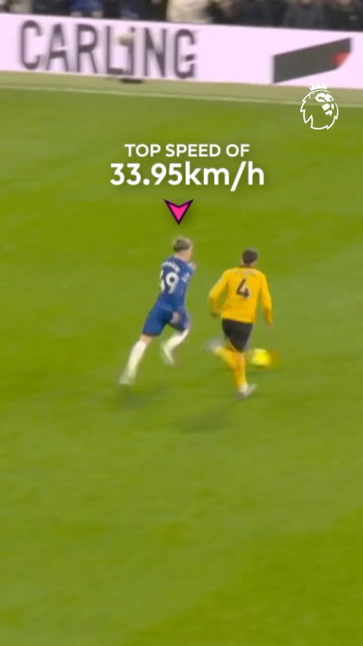 Alejandro Garnacho recorded the top speed in @ChelseaFC’s win over Wolves during his assist for the third goal 🏃‍♂️💨