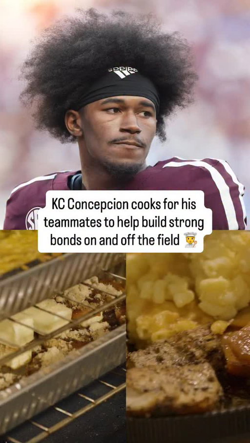 Texas A&M transfer KC Concepcion was looking for a way to help build a strong relationship with his new teammates.

So, he started cooking meals and watching film with them — an activity he credits with building the team’s connection on the field 🤝