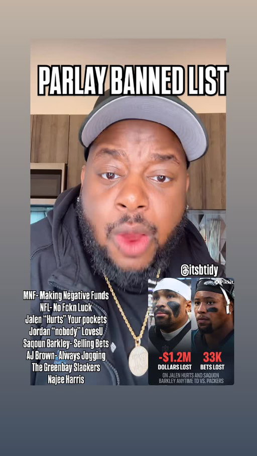 Parlay Banned List| we watching Bloopers at this point #itsbtidy #fyp #mnf
