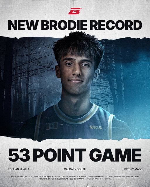 Roshan Khaira has broke the Calgary single-game Scoring Record 🫣

Scoring 53 Points in his Week 8 win over Super Sayians. The record was previously held by Grayson Arnason who scored 45 Points.
.
.
.
Best Men’s basketball league. Adult basketball near me. Men’s basketball near me. #neverwashed #mensbasketball #adultbasketball #brodieathletes #Bestleagueintheworld #adultleague #mensleague