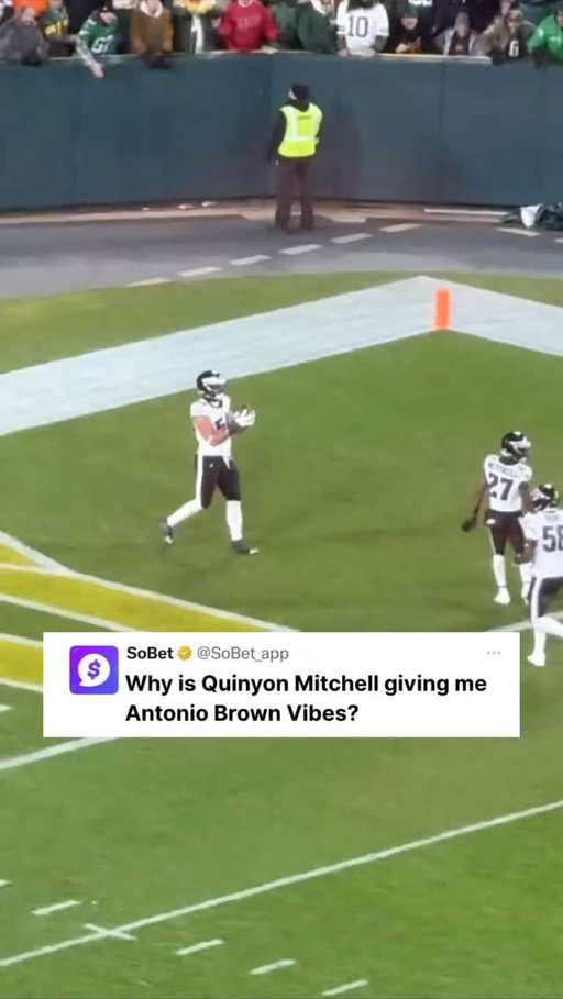 Quinyon Mitchell gave some wild energy after the Eagles scored last night😂

#mnf #football #nfl #eagles #win