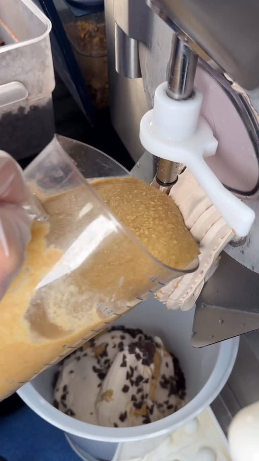 Our French Silk Pie ice cream is rich, creamy, and oh-so-chocolatey. 🍫 Come #BehindTheScoop and watch it come to life, with chocolate butter fudge ice cream, a graham cracker ripple, and chocolate chips!