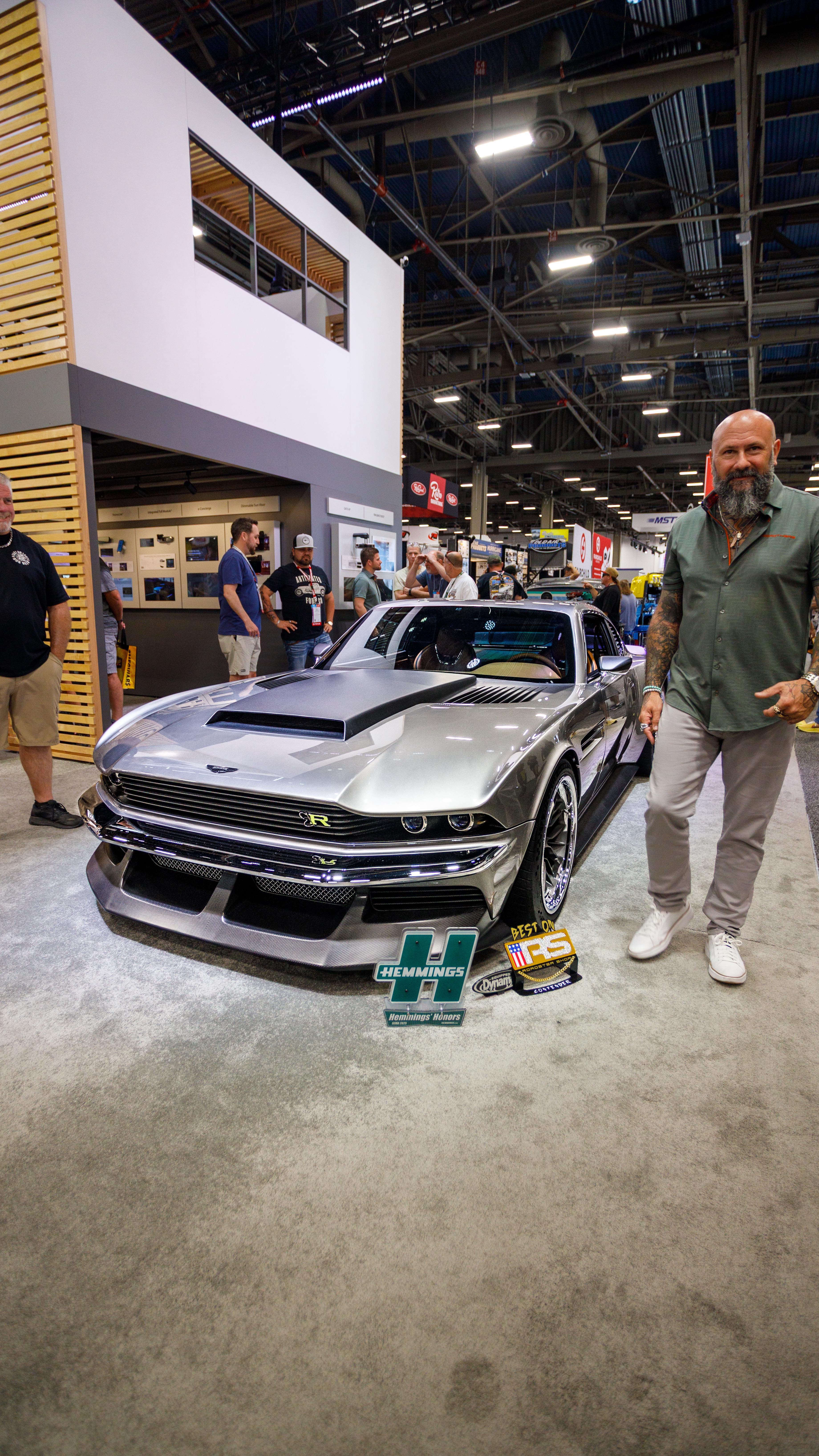 Part 2 with “Octavia”, the 1971 Aston Martin DBS by @fabguy_ryan @ringbrothers 🔥
.
.
.
@semashow 
.
.
.
#ringbrothers #astonmartin #octavia #dbs #restomods #fordperfomance #foryou #sema #sema2025 #gentex #hrewheels #roadstershop #caranddriver #roadandtrack #musclecar #semabuild
