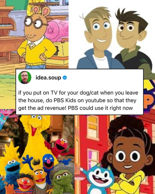 If the TV is already on, I’m sure your dog would love to watch some Wild Kratts! 

🧵 via @idea.soup / #pbs #pbskids