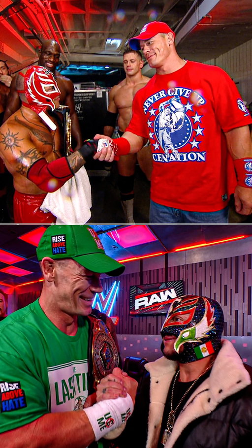 2011 ➡️ 2025

14 years after John Cena congratulated Rey Mysterio on his first ever WWE Championship, Rey congratulates John after he defeated Dirty Dom for the Intercontinental Championship 🥺❤️

Legends. 🐐🐐

#WWE #WWEonNetflix #JohnCena #ReyMysterio #WWERaw