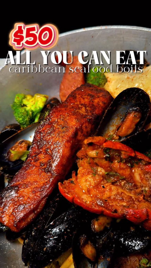 Challenge accepted 🙂‍↔️🙂‍↔️ this all you can eat deal that @coderednyc_ has on Wednesdays is my new hump day guilty pleasure 😋 you can choose between ayce seafood boils and ayce fish fry platters with cool add ons like oxtail and curry goat! Not to mention it’s paired with their $8 happy hour and so much more deals on seafood. We’ve all seen seafood turned every way but loose, but we’ve never seen it Caribbean style! Pull up to Code Red on Wednesdays for that seafood craving. 
•
•
#nycrestaurants #nycfood #nyceats #newforkcity #thingstodoinnyc #nycfoodie #nyc #thebronx #seafood #allyoucaneat #crablegs #foodporn #foodie #restaurantreview #newyork #newyorkfood