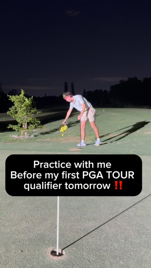 Feeling ready for the RSM pre qualifier tomorrow ‼️ how does my game look!? #pgatour #headband #dialed #golf