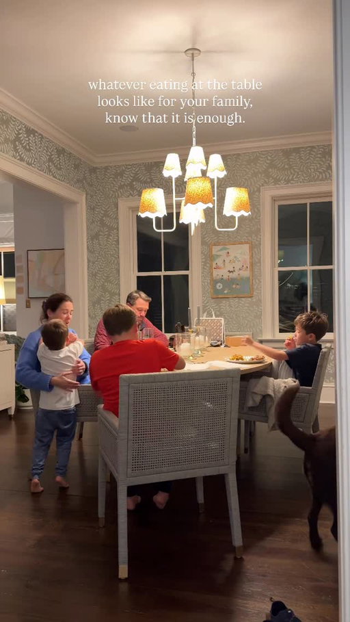 For us it is paper plates, paper towels for napkins, mismatched silverware, ketchup bottles, kids standing and also conversation, laughs, hugs, celebration and listening. Whatever your table looks like, just know that getting there is all that matters. (And if you don’t get there, please know that this happens once a week in our home and I count that as a win).