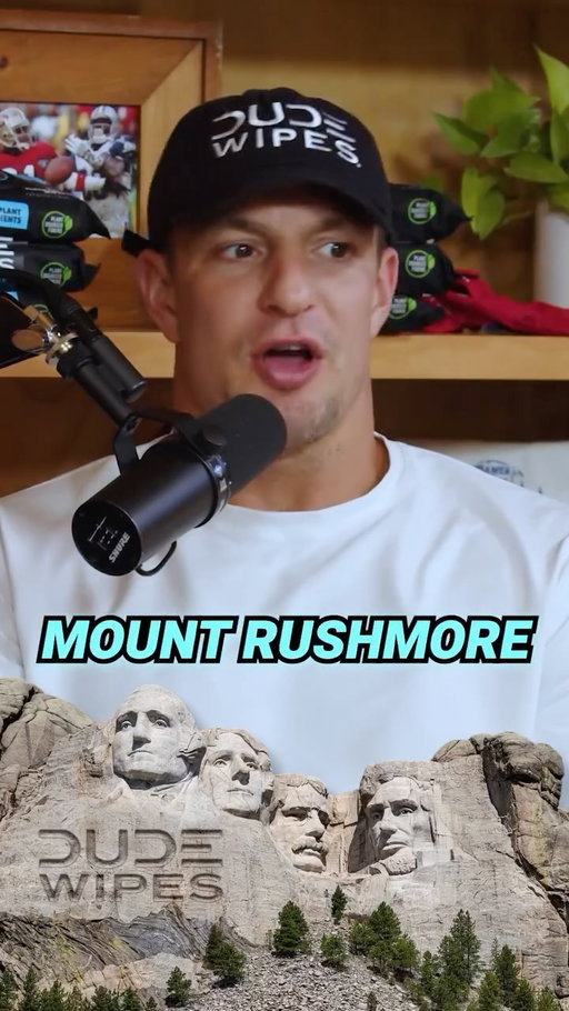 Gronk and Jules give their Mt. Rushmore (Flushmore) of cleanest DUDES 👀🗻 #ad presented by @dudewipes