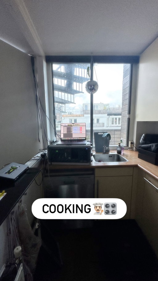 Name a better place to set up a studio than a random person’s kitchen…