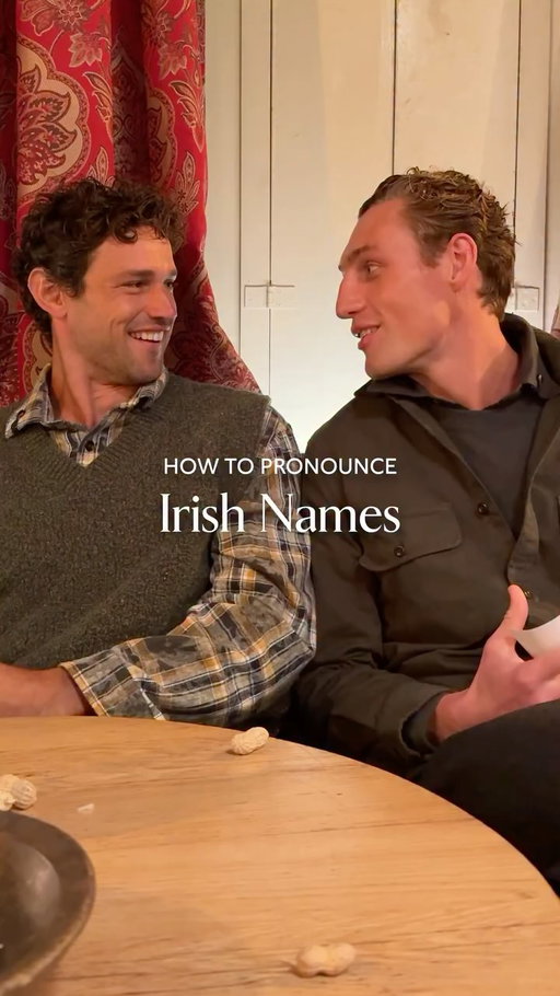 Irish lessons with @aubreyomahony and @cavalligiacomo, behind the scenes of our holiday campaign.