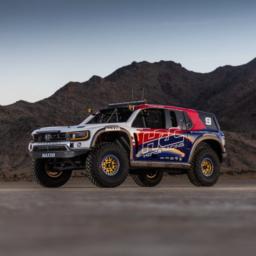 The fastest SUV in Baja @hondaoffroadracing Passport, just qualified first in the 2wd unlimited class in Baja. This race truck is a one off full tube chassis powered by a Honda  HRC twin-turbocharged V6 driven by @ethanebert_9 

Making approximately 550 horsepower, HRC's HR35TT 3.5-liter twin turbo engine uses the same block and cylinder heads as the production Honda 3.5-liter V6 out of the Passport. 

The Honda Baja Passport Race Truck also features 24-inches of suspension travel in the front, 30-inches of travel in the rear and 40-inch tall tires.

For the lighting package it features a Baja Designs 50” OnX6 Racer light bar on the roof with two Baja Amber XL80s on the a Pillar. Down in the bumper is a 30” OnX6+ XL Racers and XL80s. 

📸 @binkdesigns