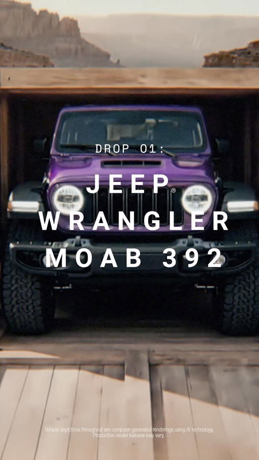 Introducing Twelve 4 Twelve. 12 months. 12 new limited-edition Wranglers.

First drop: Limited Edition Jeep Wrangler MOAB 392. Next drop: 12.12.25

See Jeep.com for details.