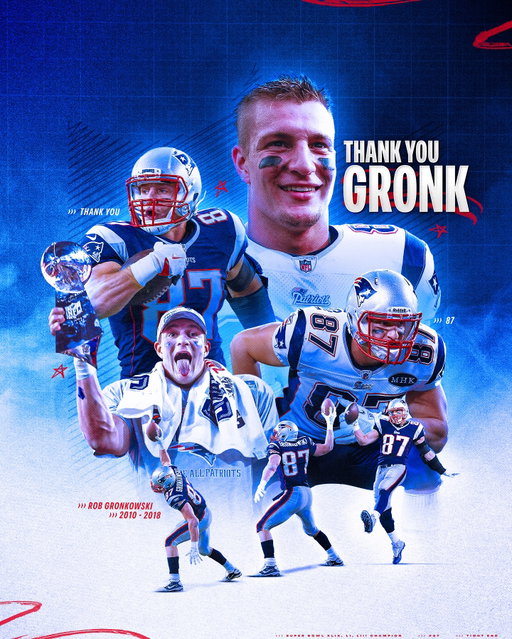 Gronk has officially retired as a Patriot. THANK YOU @GRONK!