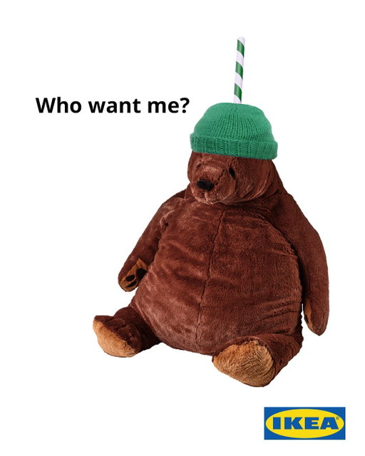 The only bear worth the hype. (*toque not included.) 

-

Le seul ours qui mérite toute votre attention. (* tuque non incluse.)

#IKEACanada #BearCup #DJUNGELSKOG
