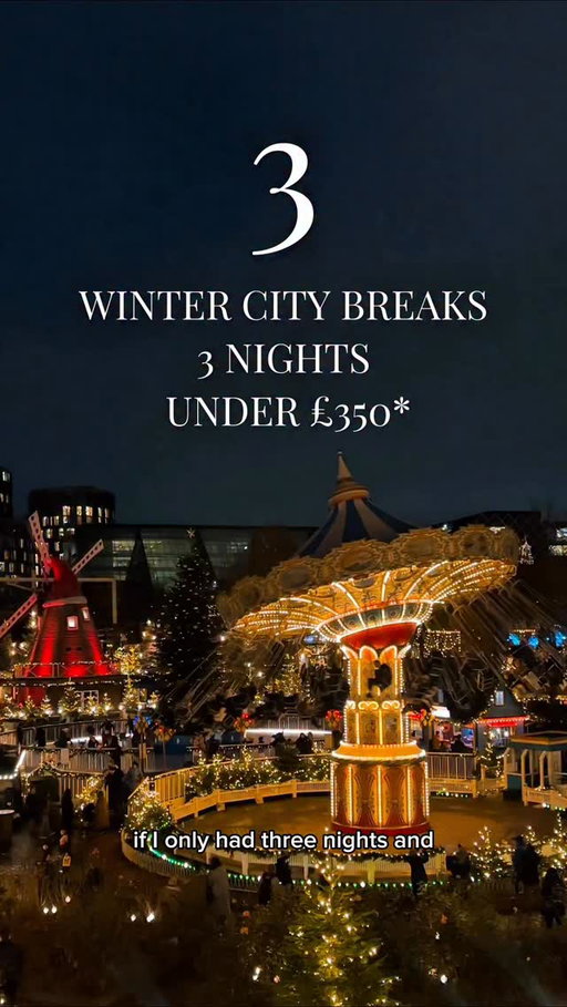 ad | 3 Christmassy city breaks, 3 nights, under £350pp* with @firstchoiceholidays
 
These cities are guaranteed to get you in the festive spirit but have plenty to see and do aside from the Christmas markets!
 
All trips include flights & hotel available from a range of UK airports based on 2 adults sharing (excluding transfers) - examples below:
 
🇩🇰 COPENHAGEN
 
👉£298pp - 28th Dec - Scandic Copenhagen
 
👉£283pp - 9th Dec - Scandic Kødbyen
 
👉£371pp 15th Dec - Tivoli Hotel (slightly over budget but where I stayed)
 
🇭🇺 BUDAPEST
 
👉£252pp - 2nd Dec - The Honest Budapest by ChicandBasic
 
👉£229pp - 22nd Nov - Mamaison Hotel Andrassy
 
🇫🇷 PARIS
 
👉£256 - 15th Dec - Hotel Le Montmartre Saint Pierre
 
👉£349 - 29th Nov - Hotel Mademoiselle

🔗 Check the link in my bio to find your Winter city break! 
 
Let me know which one you’d choose and why?
 
*T&Cs apply. Live pricing - accurate as of 12th Nov 2025 but subject to change.
•
•
•
Christmas markets city break | autumn travel inspo | Europe city breaks | best places to travel in December | city break ideas | where to stay in Copenhagen | where to stay in Budapest | where to stay in Paris
 
#firstchoiceholidays #firstchoiceinsider #christmasmarkets #citybreak #copenhahen #budapest #paris #autumntravel #decembertravel