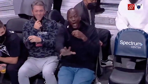Four years ago today, Michael Jordan was shown sitting courtside at a Knicks-Hornets game.