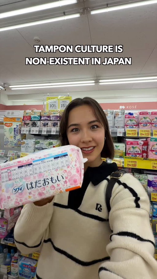 Did you know in Japan, people don’t really use tampons? 

About 90% of women prefer to use sanitary pads and here’s why 👀

I actually see a lot more variety for panty liners and adult diapers than tampons ! So if you’re visiting and want to come prepared, bring some tampons from your home country ! 😉

#japan #tokyo #japanese #wheninjapan #japantrip #japantravel #japaneseculture #girls #tampon