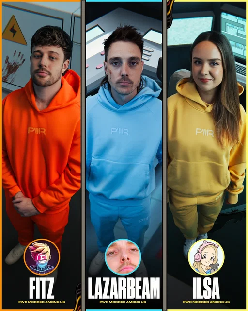 Introducing the latest addition to the PWR Among Us Crewmates!

🟪 @leahhalton
🟧 @goodguyfitz
🟩 @swaggerqsouls
🟨 @ilsawatkins
🟦 @lazarbeamyt

Video coming soon!