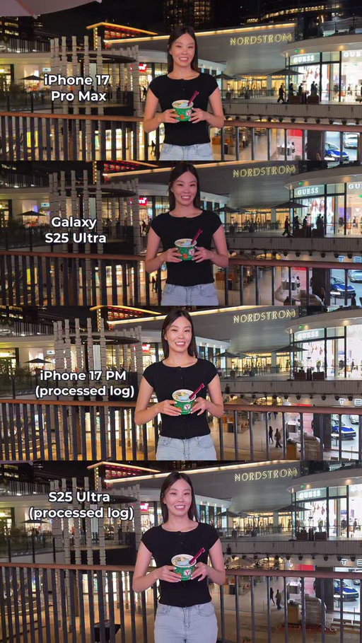 Camera comparison at night including log! What do you think?
I filmed log using the default camera apps and graded them in post #iphone17promax #galaxys25ultra #cameracomparison #applelog #samsunglog